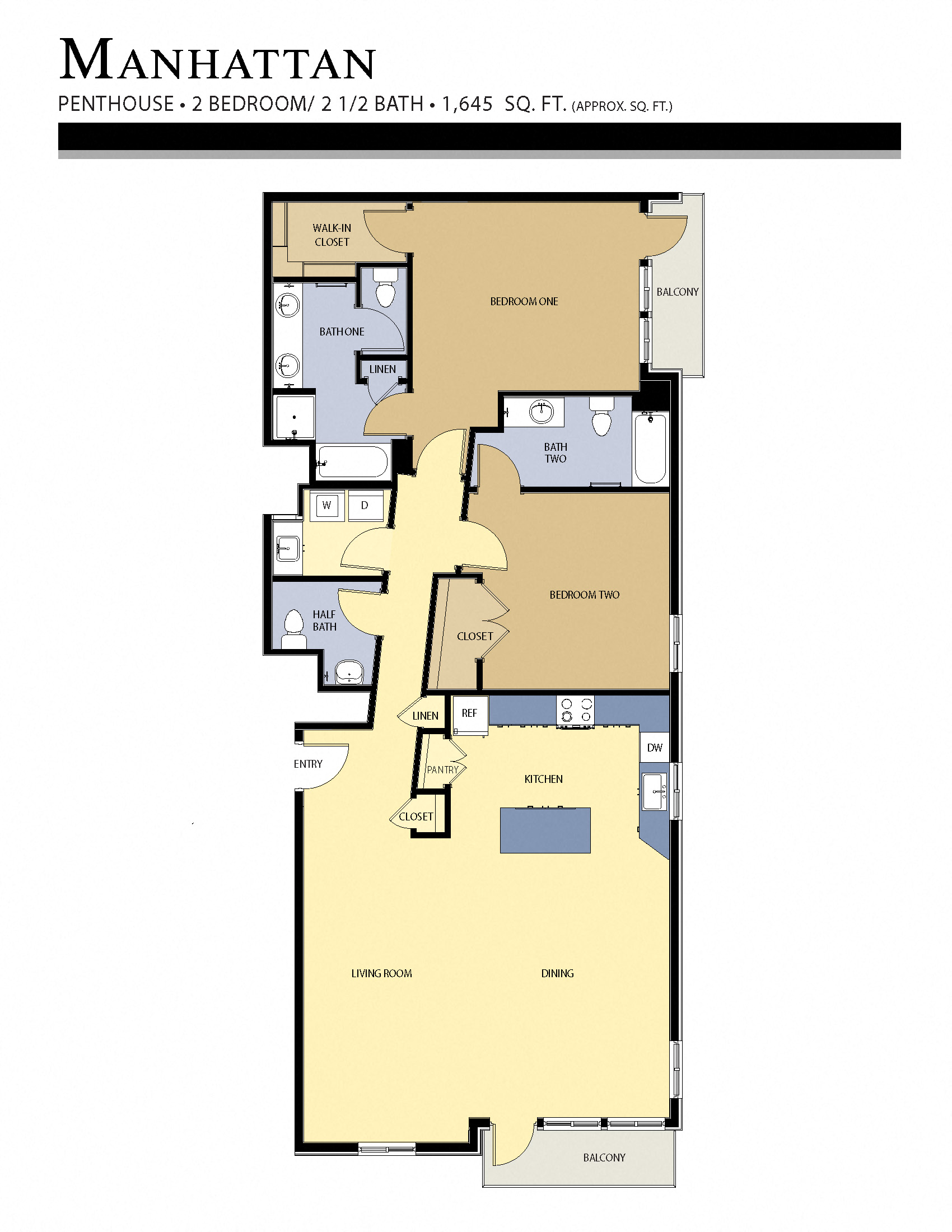 Manhattan Floor Plan Liberty Crest Apartments Salt Lake City Utah